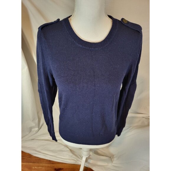 Scoop NYC Size M Merino Wool Yak Blend Navy Sweater‎ - Picture 1 of 5